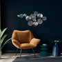 Wallity Aurora 5 - Escultura de pared de metal plata